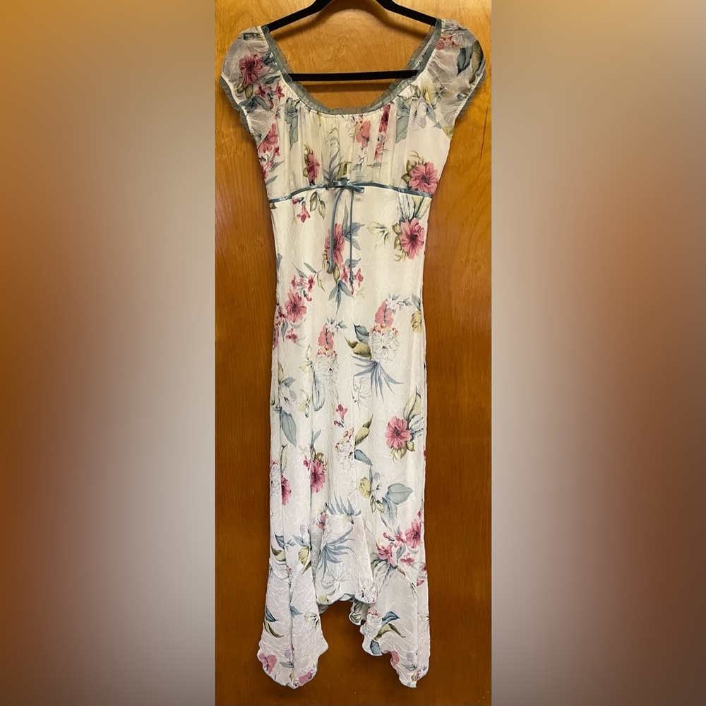 Speechless Floral Dress with Pink and Green Accents